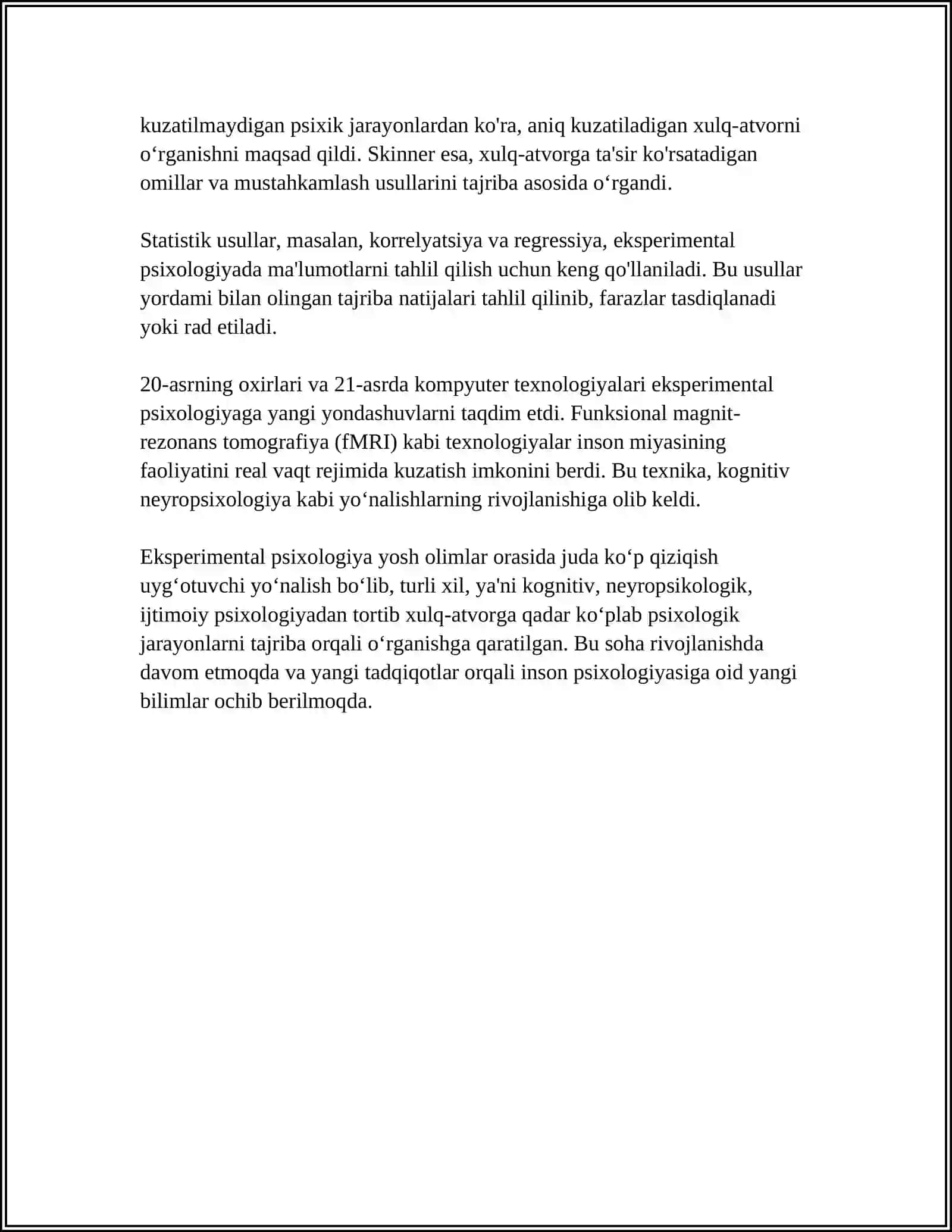 PSIXALOGIYANING EKSPRIMINTAL ASOSLAR 4