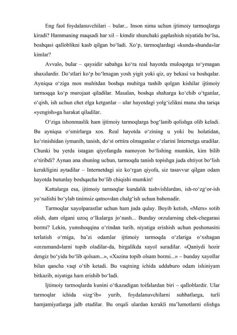 VIRTUAL OLAMGA QARAMLIK VA UNING OQIBATLARI 4