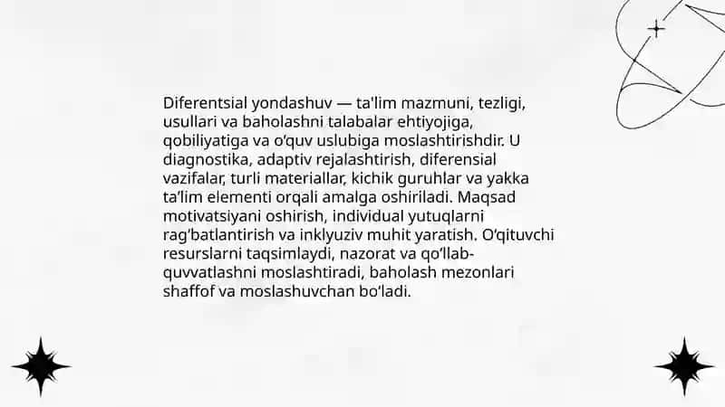 Shaxsga yo'naltirilgan ta'limni asosiy tamoyillari 4