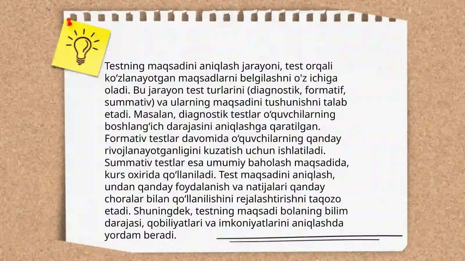 Test tuzishning asosiy bosqichlari 4