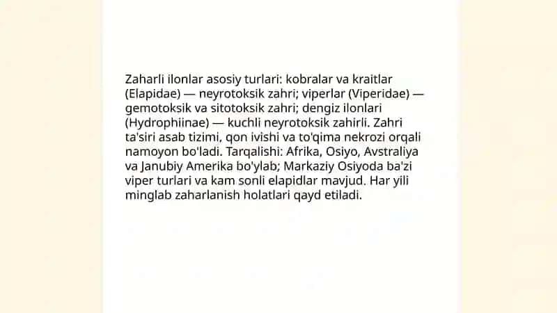 Zaharli hayvonlar 4