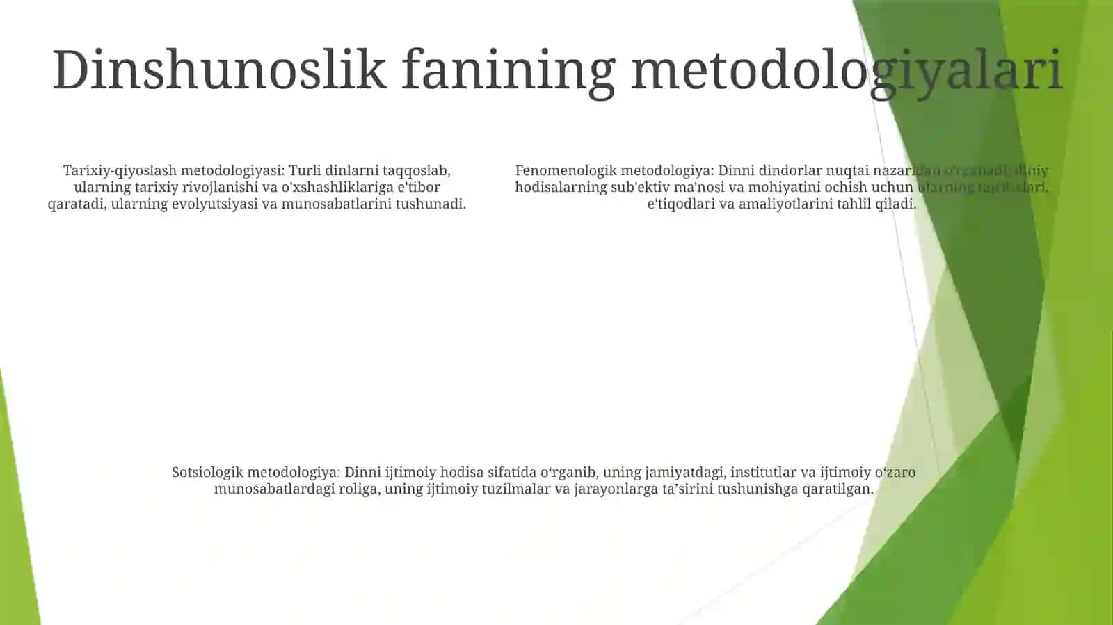Dinshunoslik Fanining PredmetiVaFunksiyalari 4
