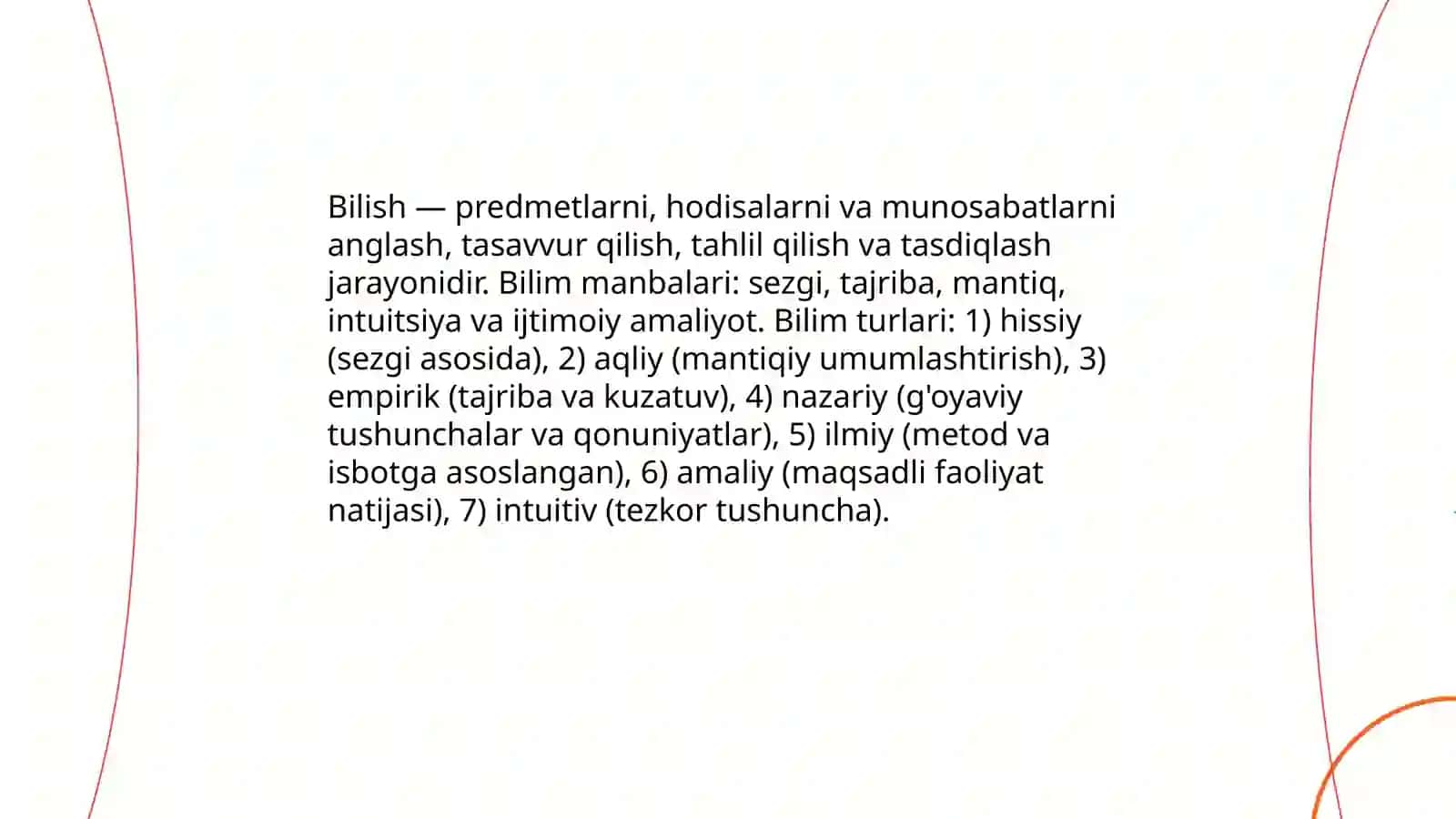 Bilish falsafasi gnoseologiya 4