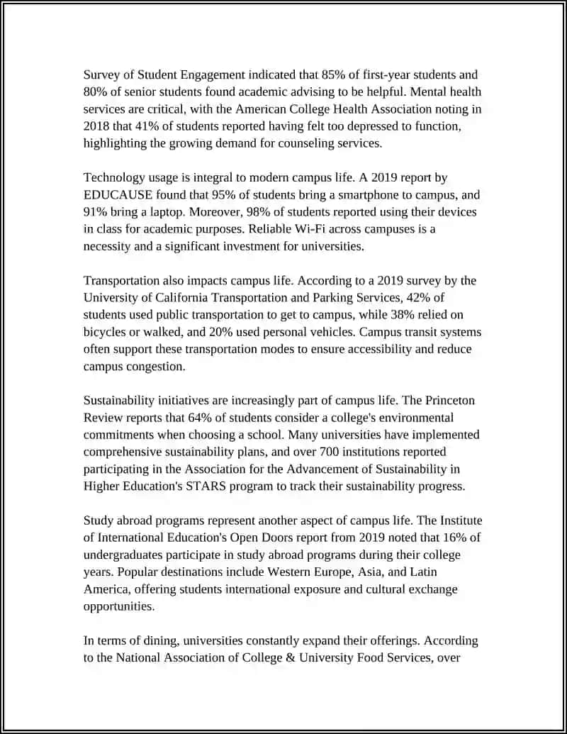 University Campus Life Report 4