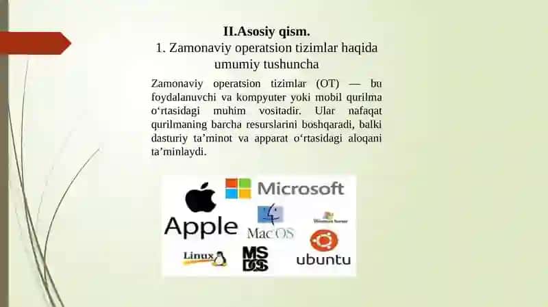 Zamonaviy operatsion tizimlarning qiyosiy tahlili 4
