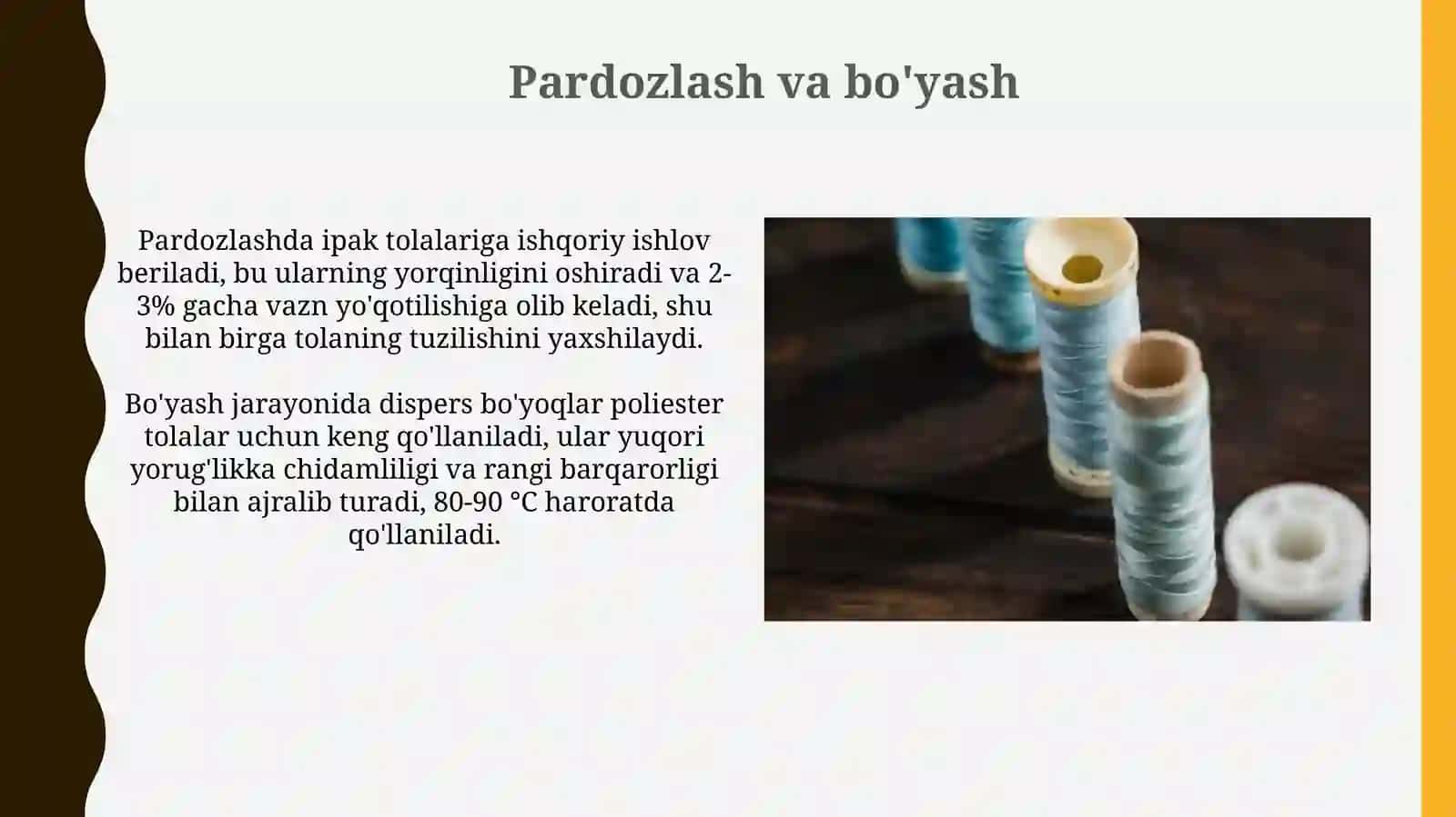 Tikuv iplarni ishlab chiqarish usullari 4