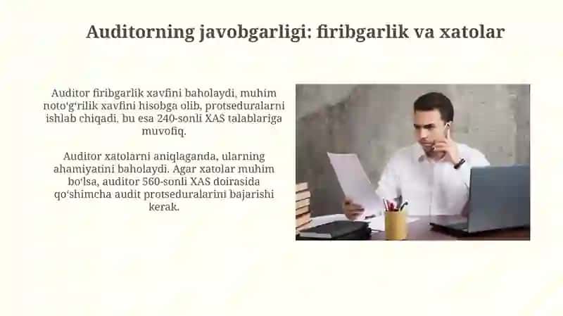 Auditorning firibgarlik va xatolarga javobi 4