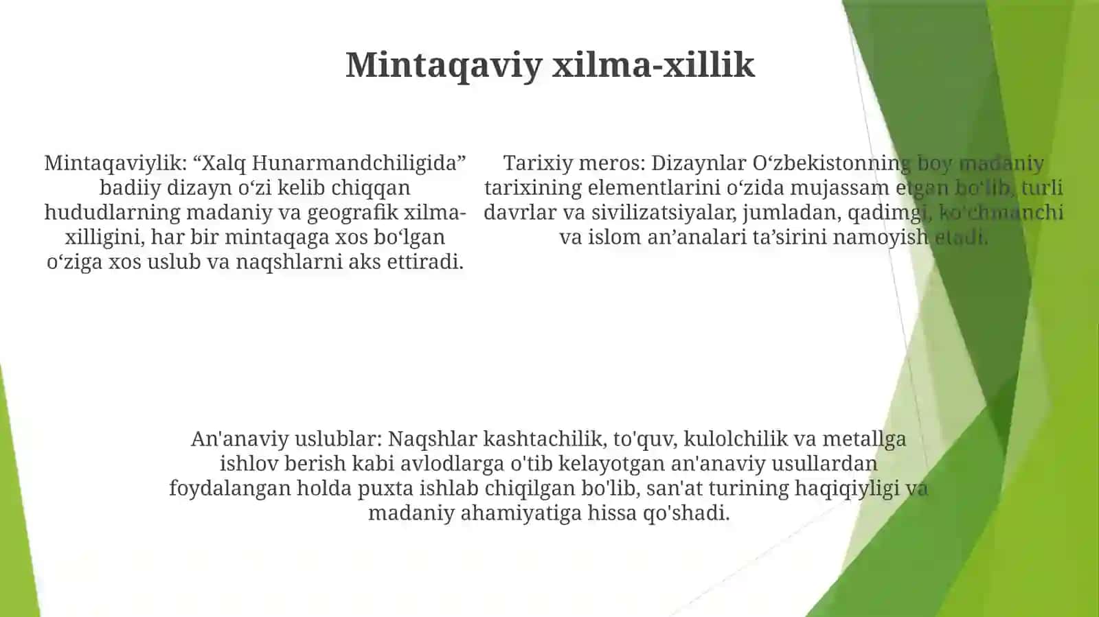 Xalq Hunarmandchiligida Dizaynning O'ZigaXosXususiyatlari 4