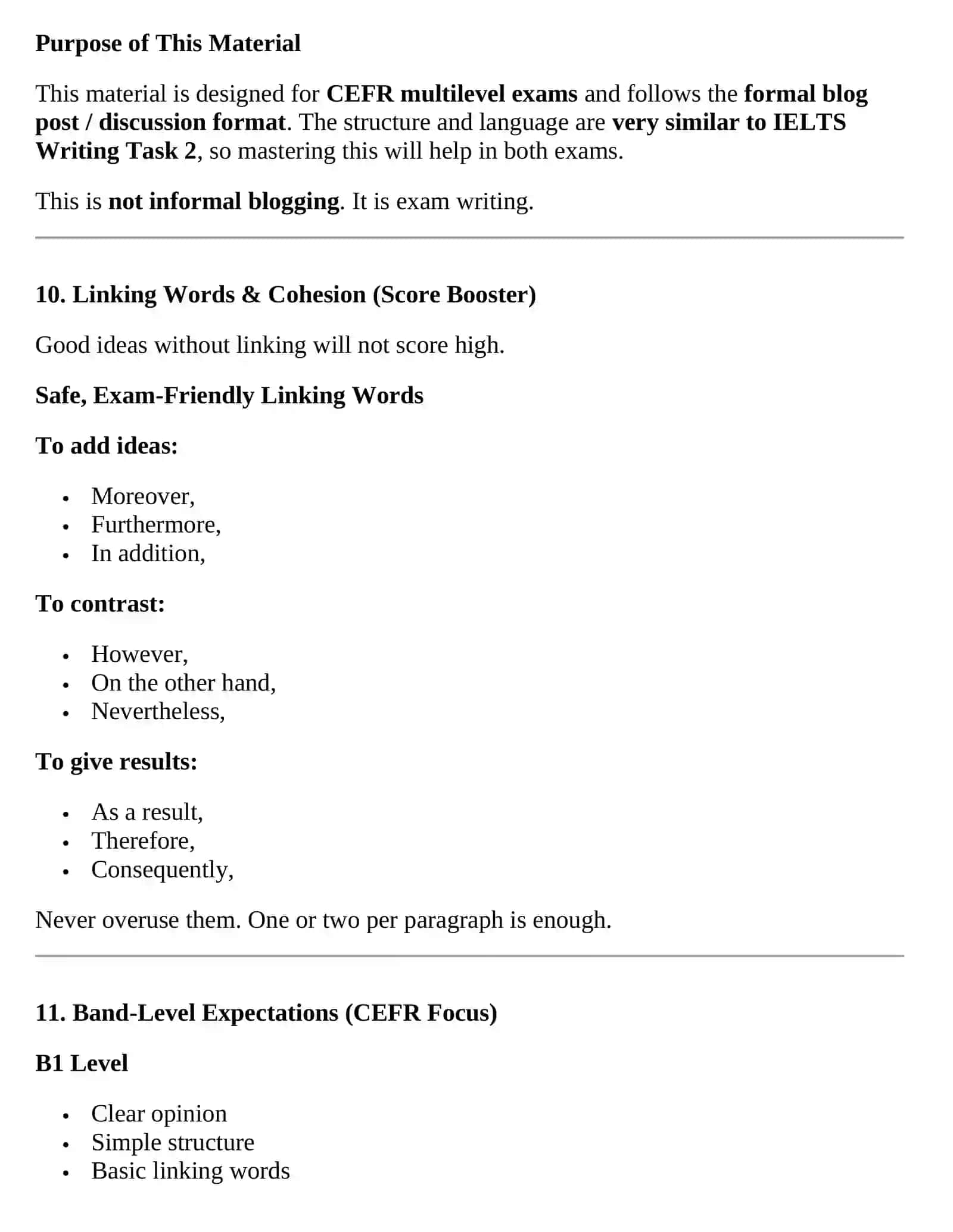 CEFR Blog Post Structure 4