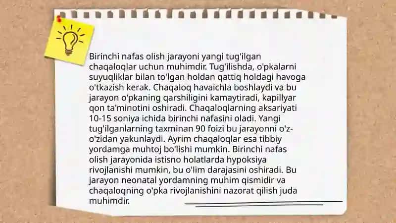 Chaqaloqlarning Birinchi Nafas Olish Mexanizmi 4