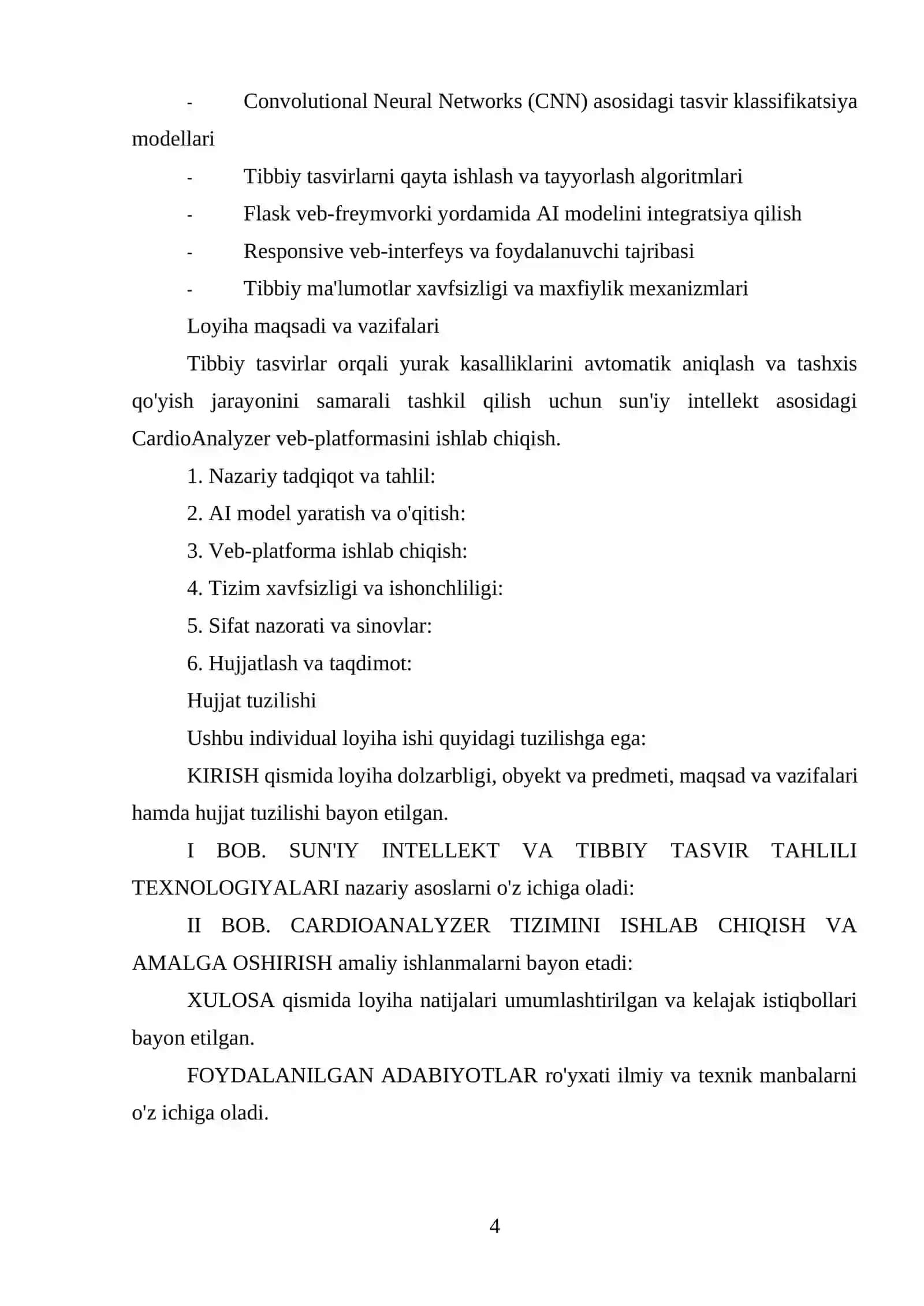 CARDIOANALYZER TIZIMINI ISHLAB CHIQISH VA AMALGA OSHIRISH 4