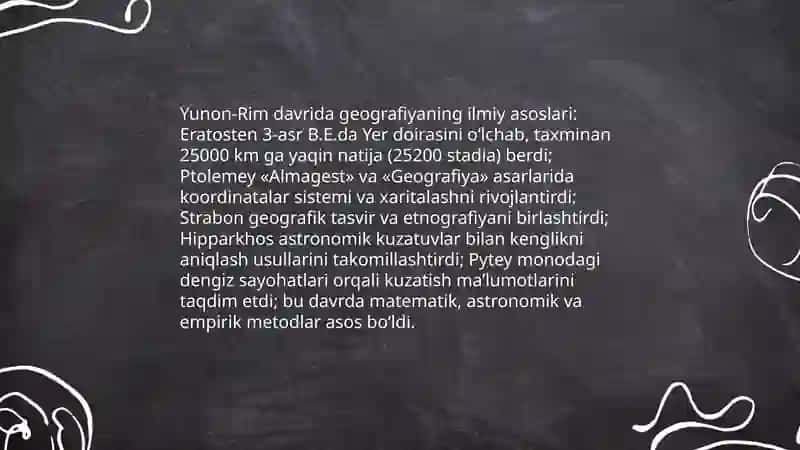 Geografiyaning rivojlanish bosqichlari 4