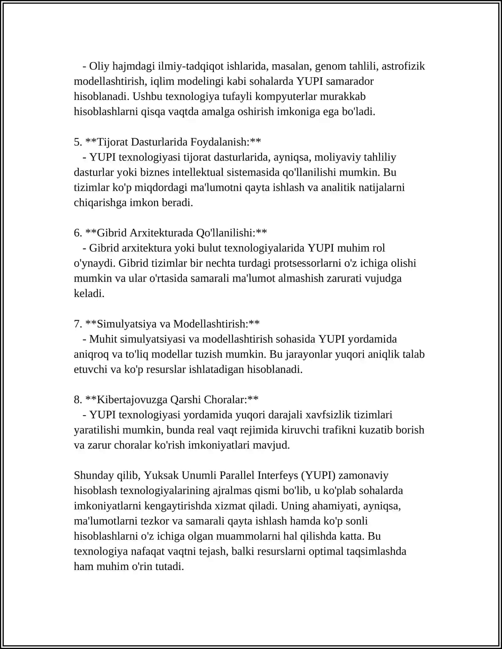 ZAMONAVIY SHINALARNING XUSUSIYATLARI: HIPPI (HIGH PERFORMANCE PARALLEL INTERFACE) MISOLIDA 4