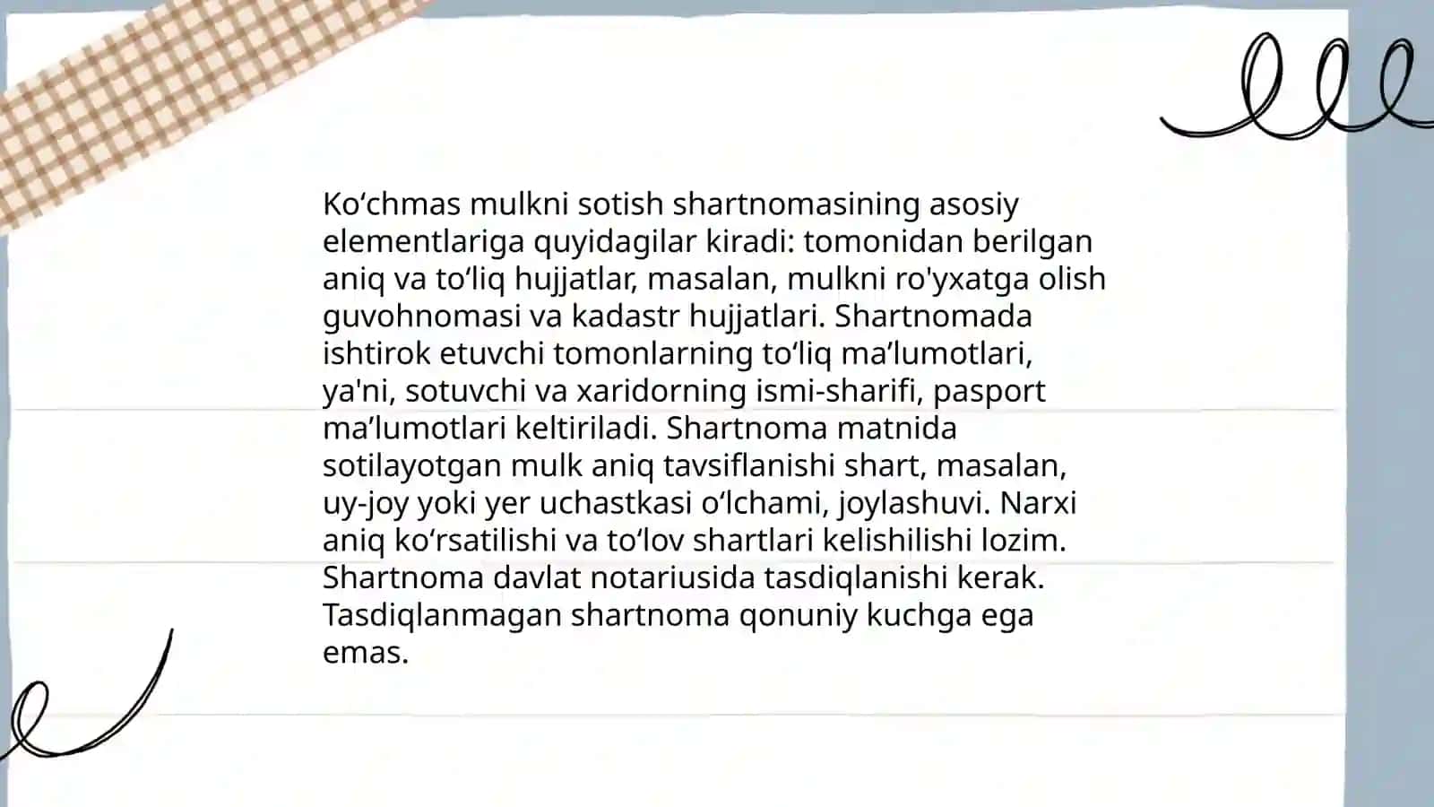 Koʻchmas mulkni sotish shartnomasi 4