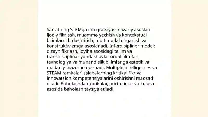 STEM va STEAM ning rivojlanishi 4