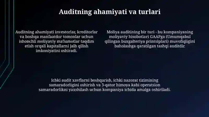 Moliyaviy hisobot auditining ta'rifi va maqsadi 4