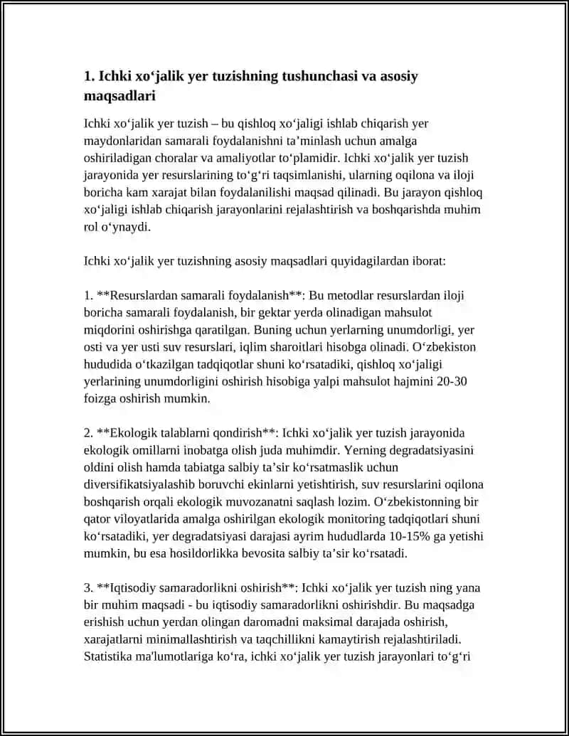 ICHKI XO’JALIK YER TUZISHNING VAZIFALARI VA MAZMUNI 4