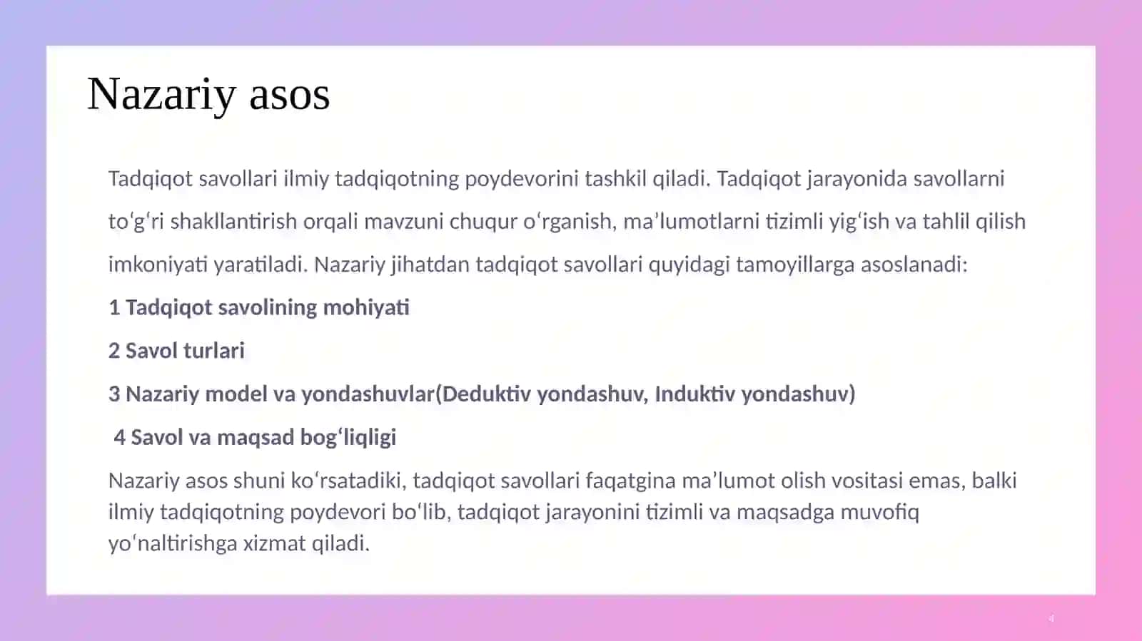 tadqiqot savollari 4