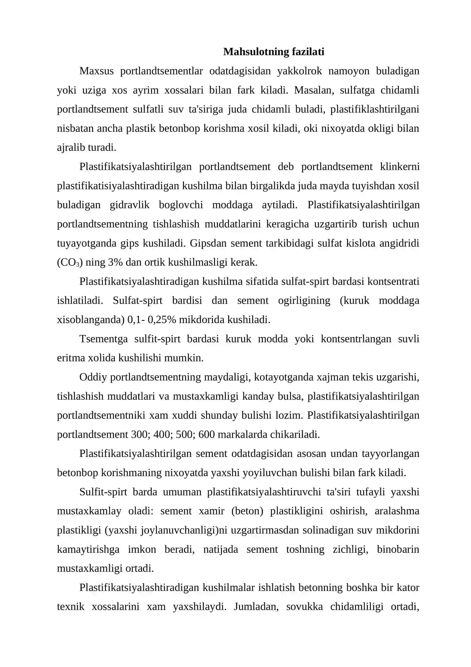 platsifitsirlangan sement ishlab chiqarish 4