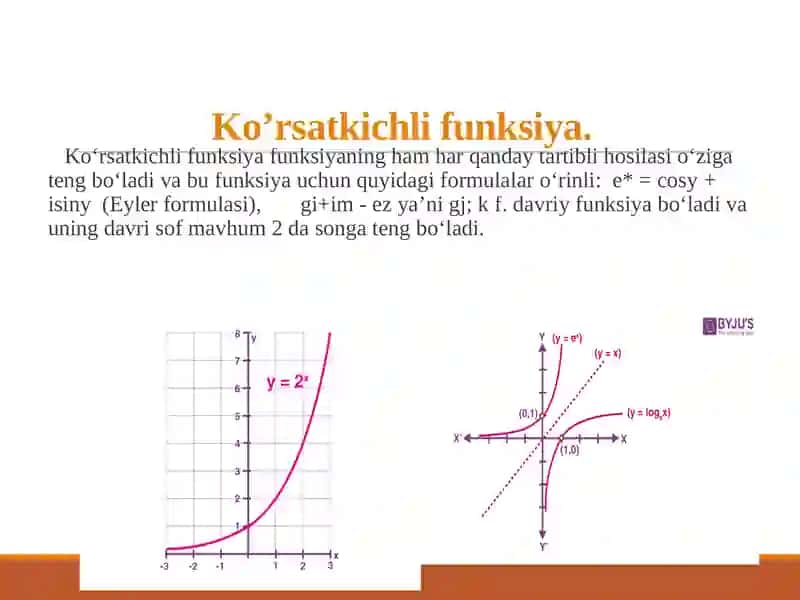 Ko’rsatkichli va logorifmli funksiya 4