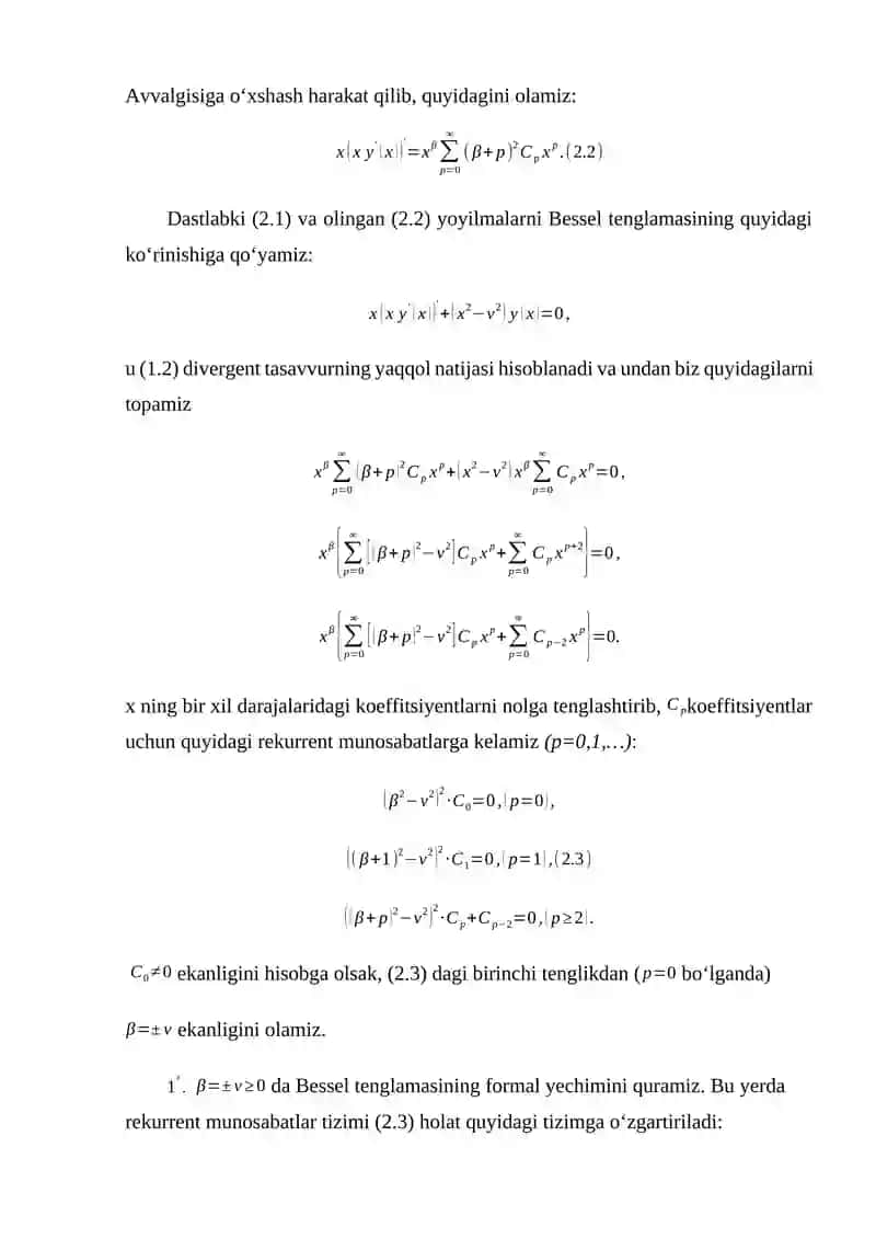 Bessel tenglamasi 4