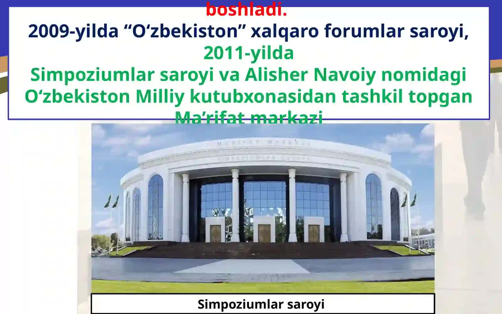 O'zbekistonda madaniyat va san'at.11-sinf 4
