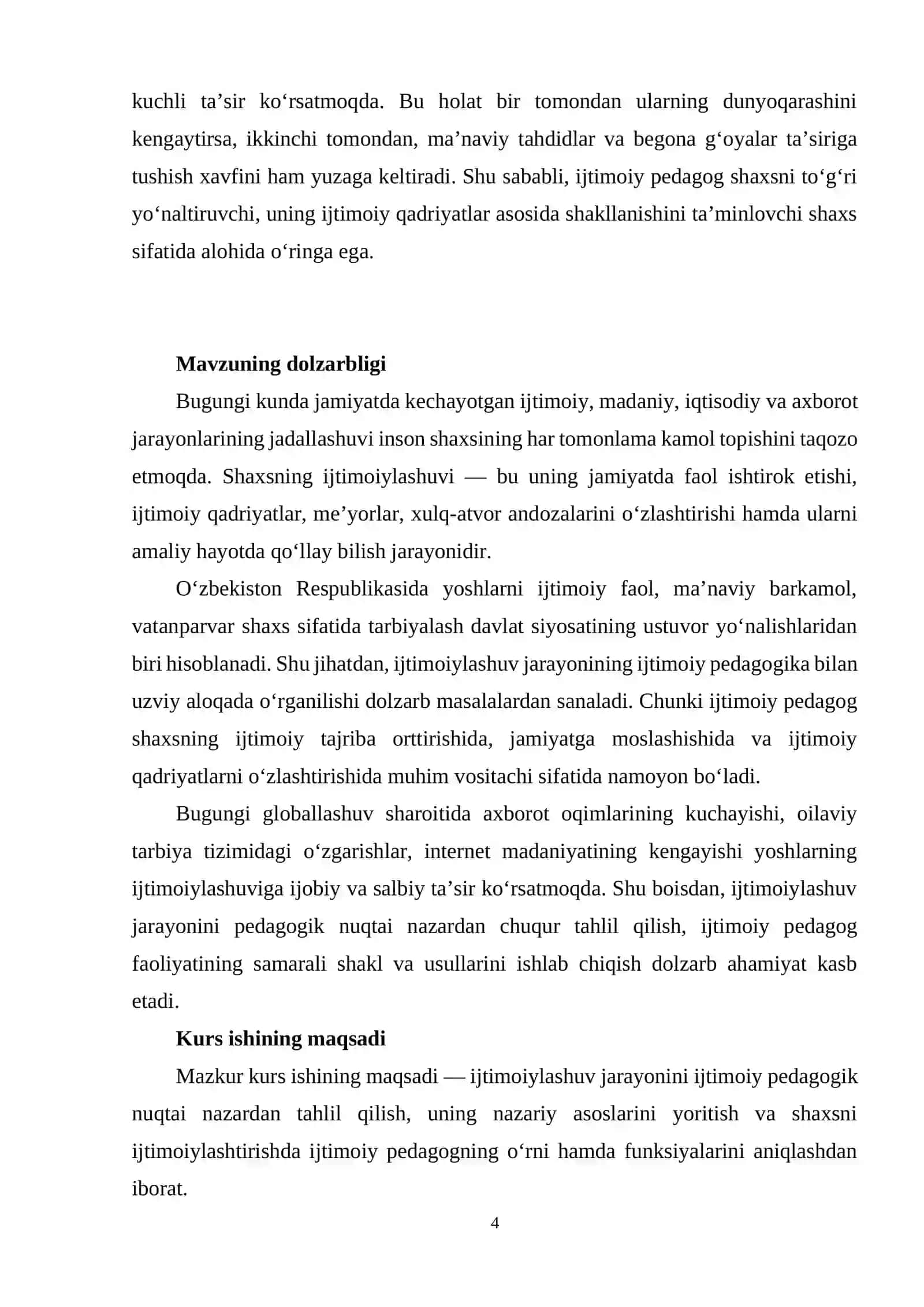 Ijtimoiylashuv - ijtimoiy pedagogik jarayon 4