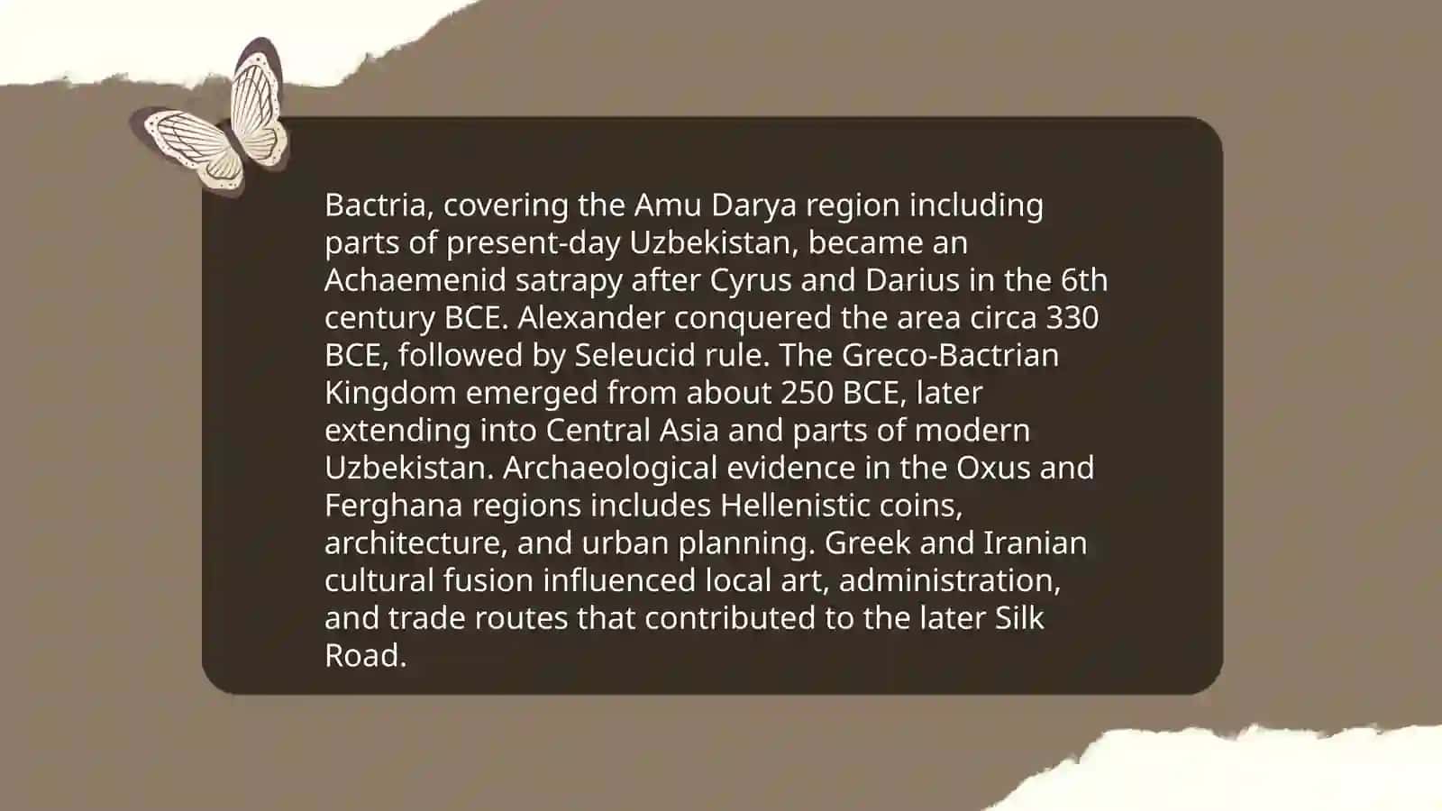 History of Uzbekistan (Search information, answer the questions and write a reflection, present some historical places) 4