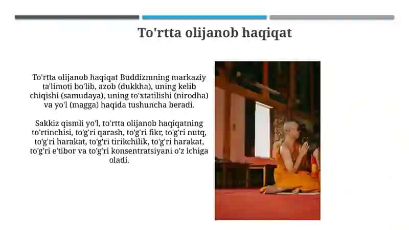 Buddaviylikaqidasi, axloqiy taʼlimoti 4
