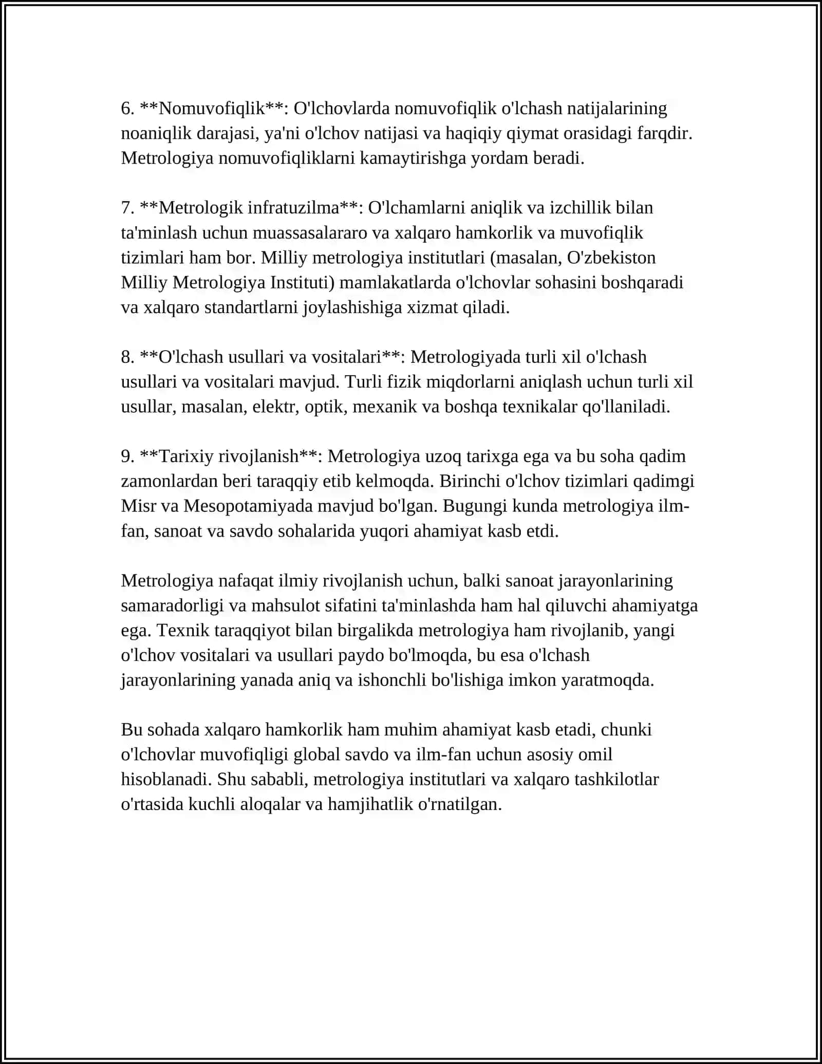 METROLOGIYA BO’YICHA UMUMIY MALUMOT 4