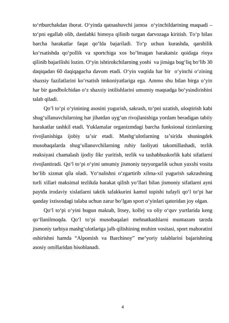 Gandbol o‘yinining taktik tuzilishi 4