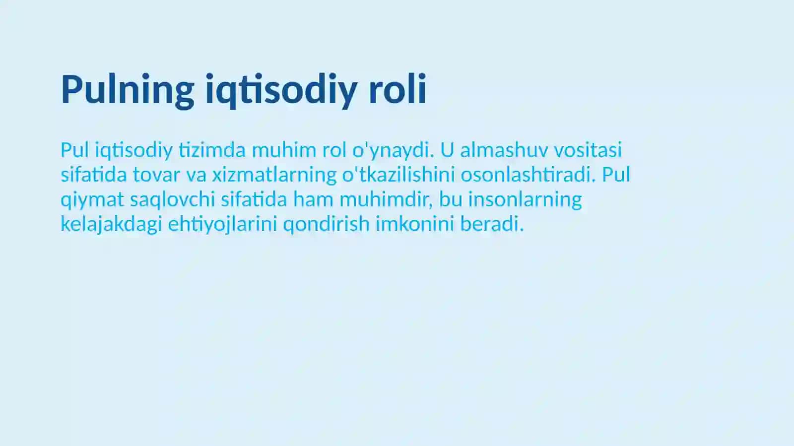 Pul nazariyalari 4