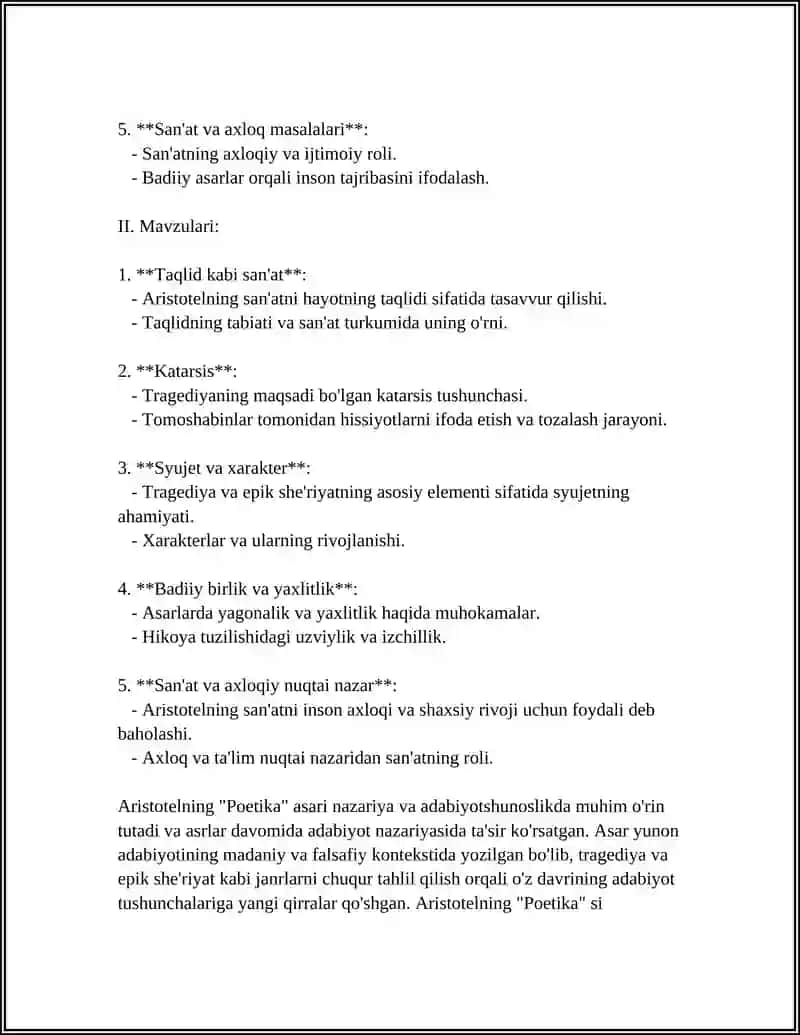 Poetika asarini oʻqib oʻrganish 4