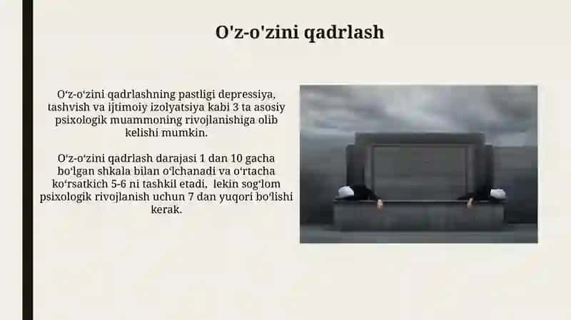 O'z-o'zini hurmat qilish 4