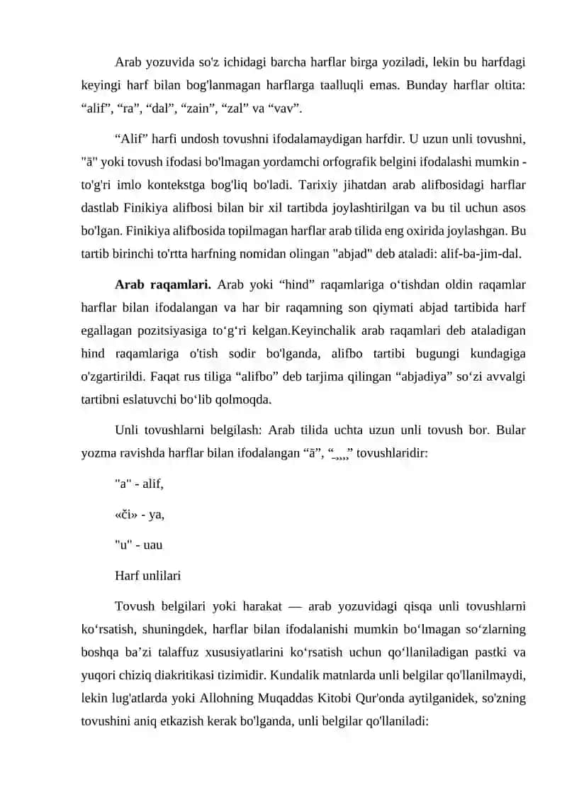 XX asr boshlarida arab alifbosining isloh qilinishi 4