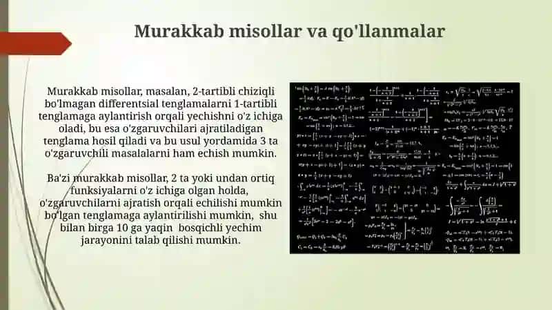 Birinchi tartibli differensial tenglamalar 4