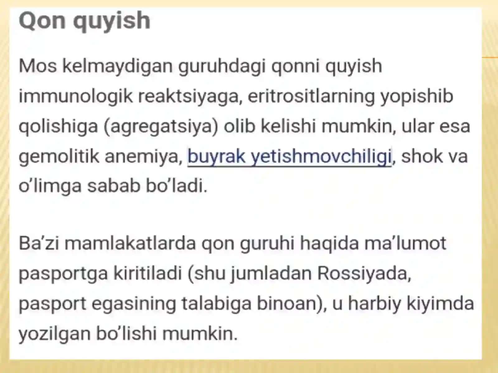 Qon guruhlari Rezus omillar qon quyish 4