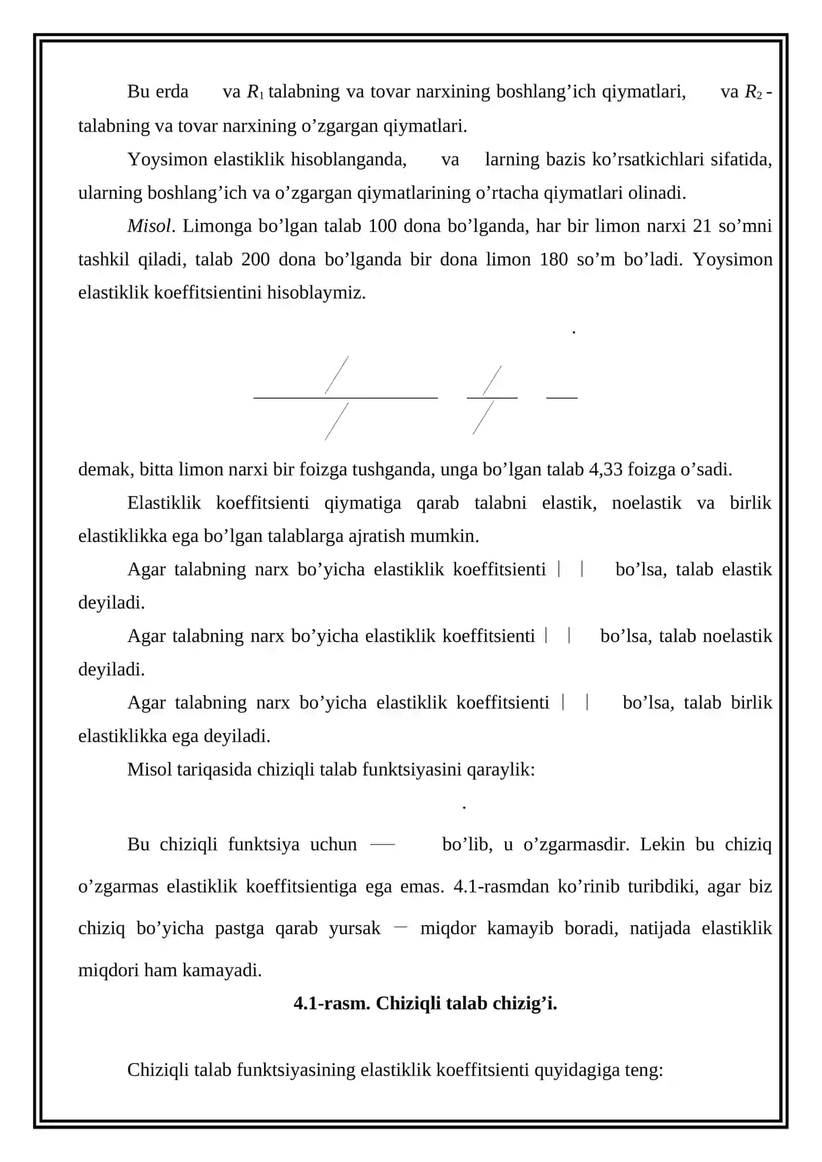 Talab va taklif elastikligi 4