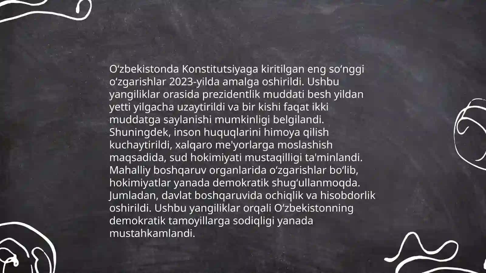 Yangi Oʻzbekistonning siyosiy oʻzgarish 4