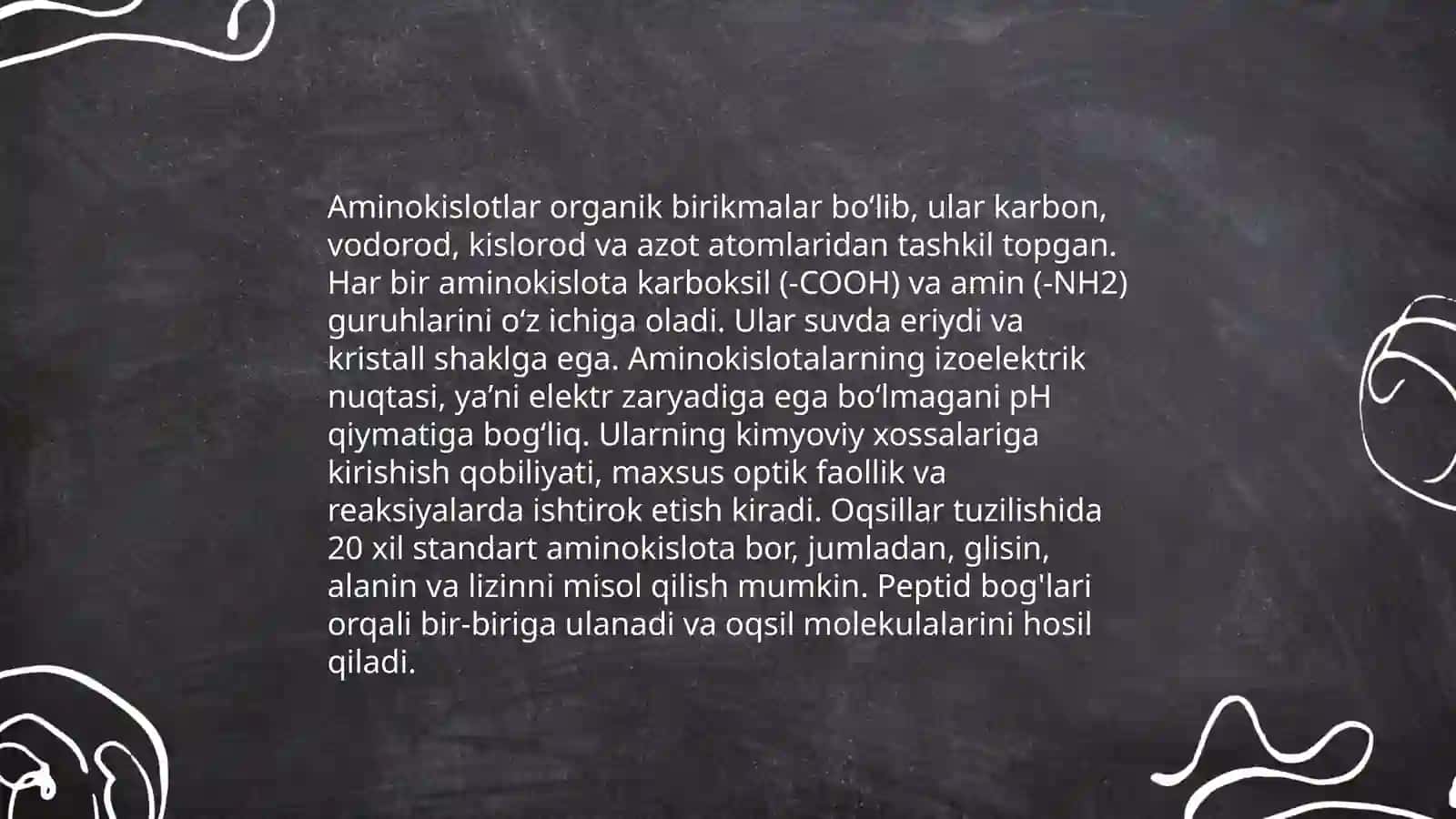 Oqsillar.Aminokoslotalar 4