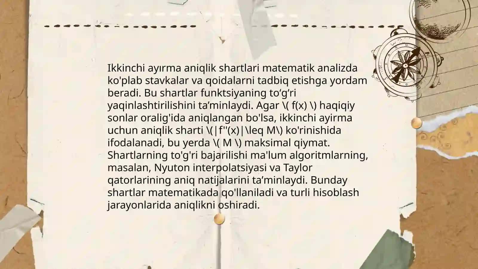 Ayirmaning matematik asoslari 4