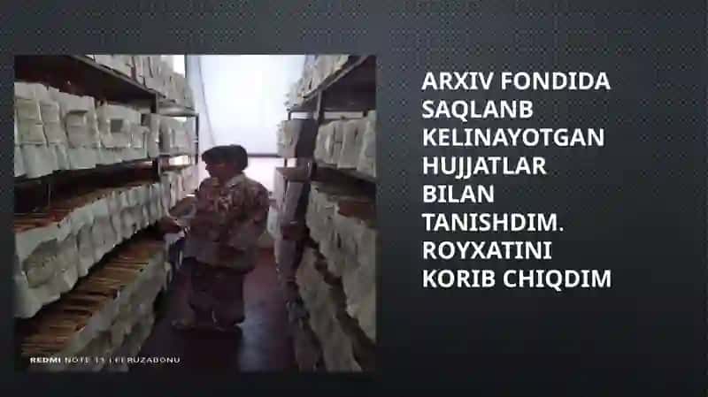 Arxivshunoslik Malaka Amaliyoti 4
