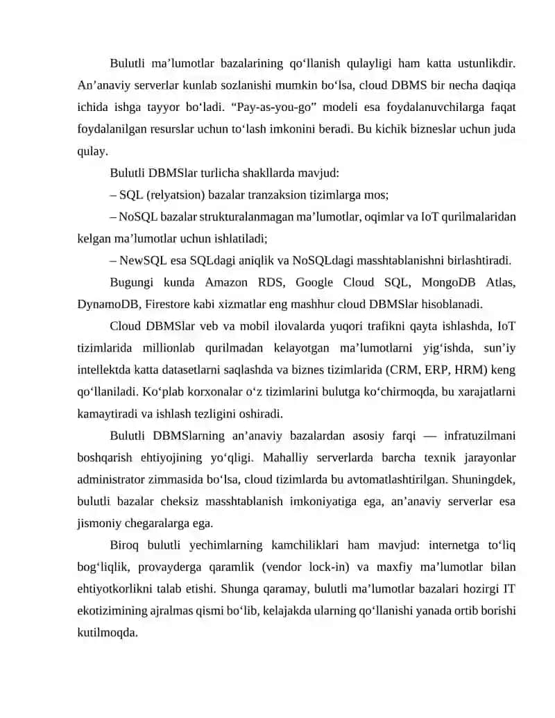 Bulutli ma’lumotlar bazalari 4