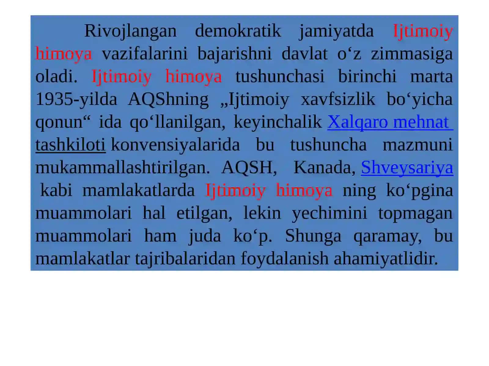 O‘zbekiston Respublikasida ijtimoiy sohadagi islohotlar 4