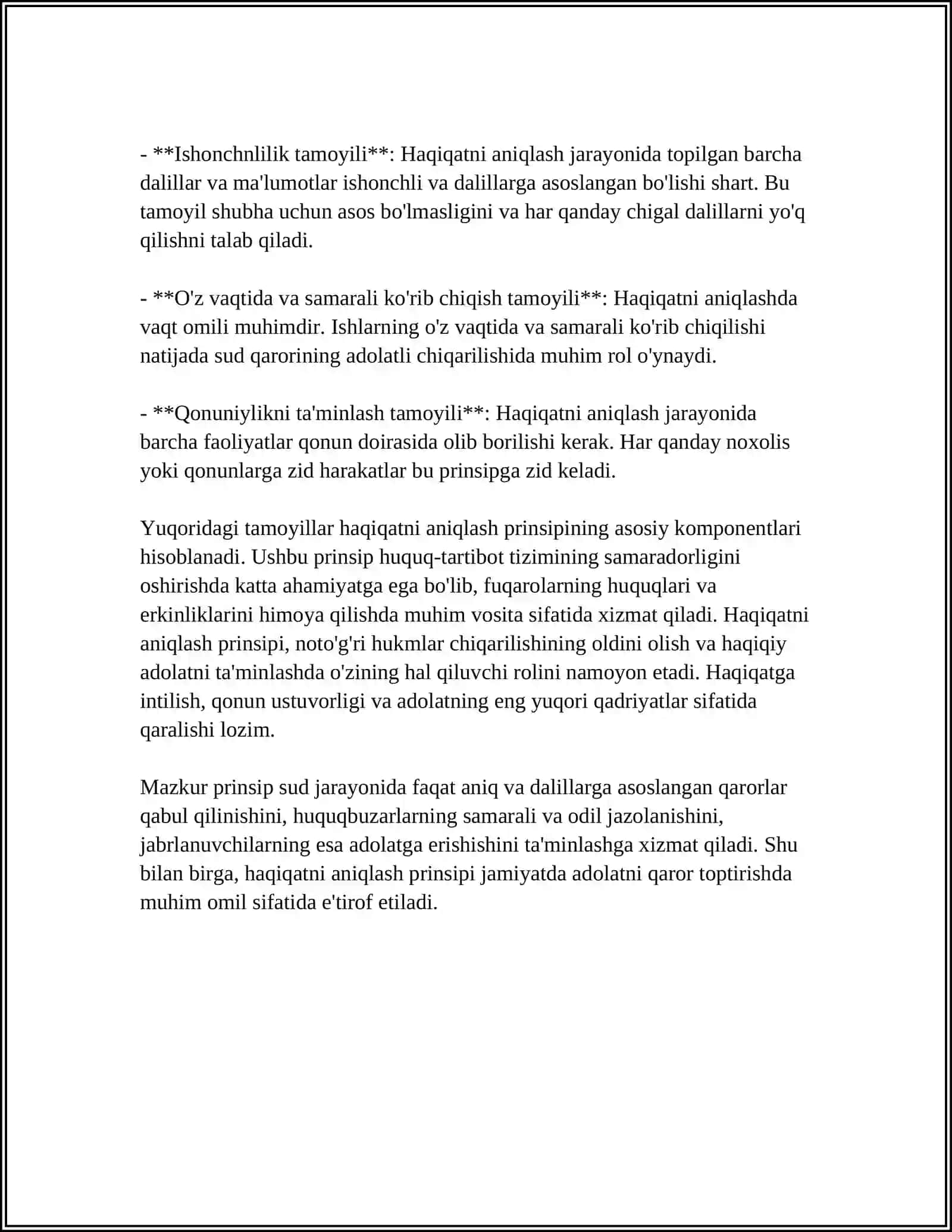 HAQIQATNI ANIQLASH PIRINSIPI 4