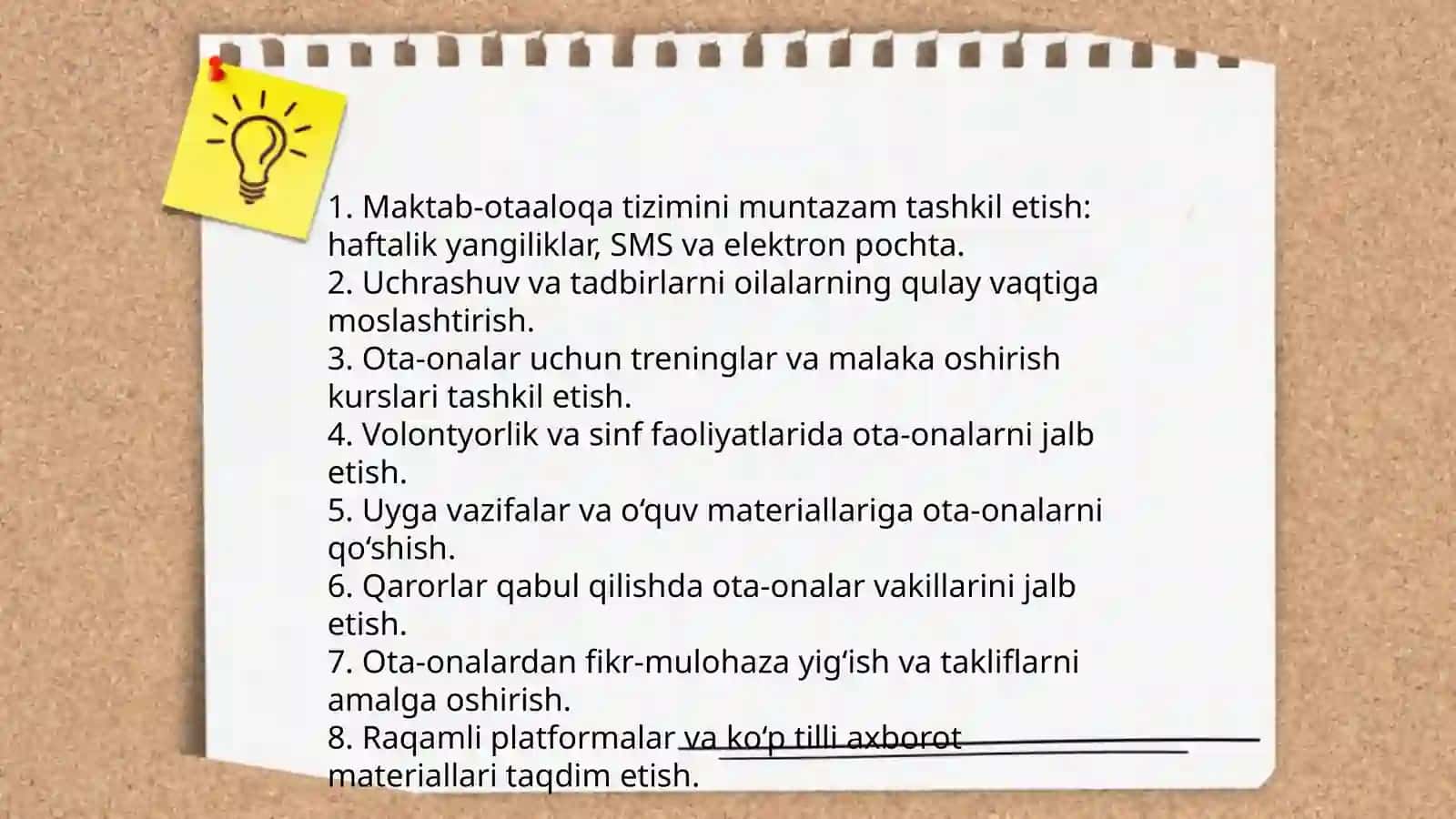 Ota-onalar va mahalliy  hamjamiyat bilan hamkorlik 4