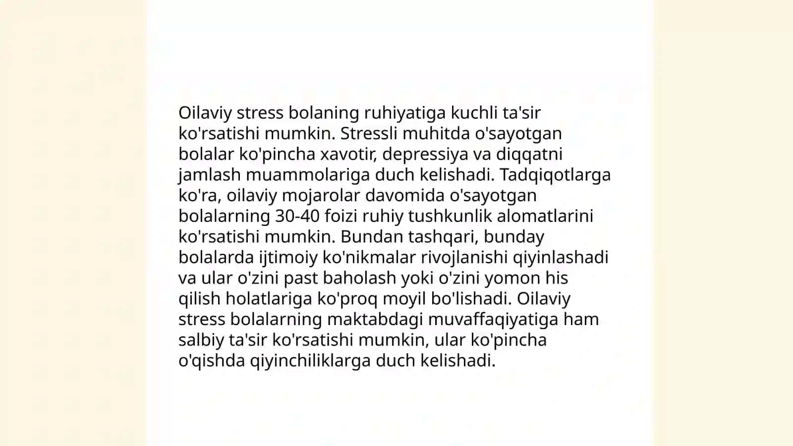 Oilada zo‘ravonlik va uning bolaga ta'siri 4