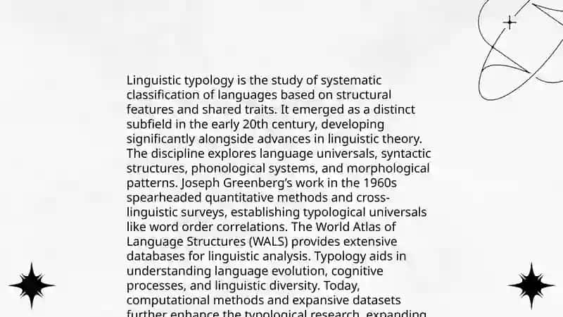 History of Comparative Typology 4