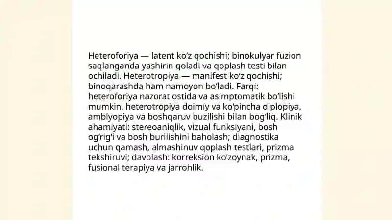 Binokulyar ko'rishning buzilishi 4