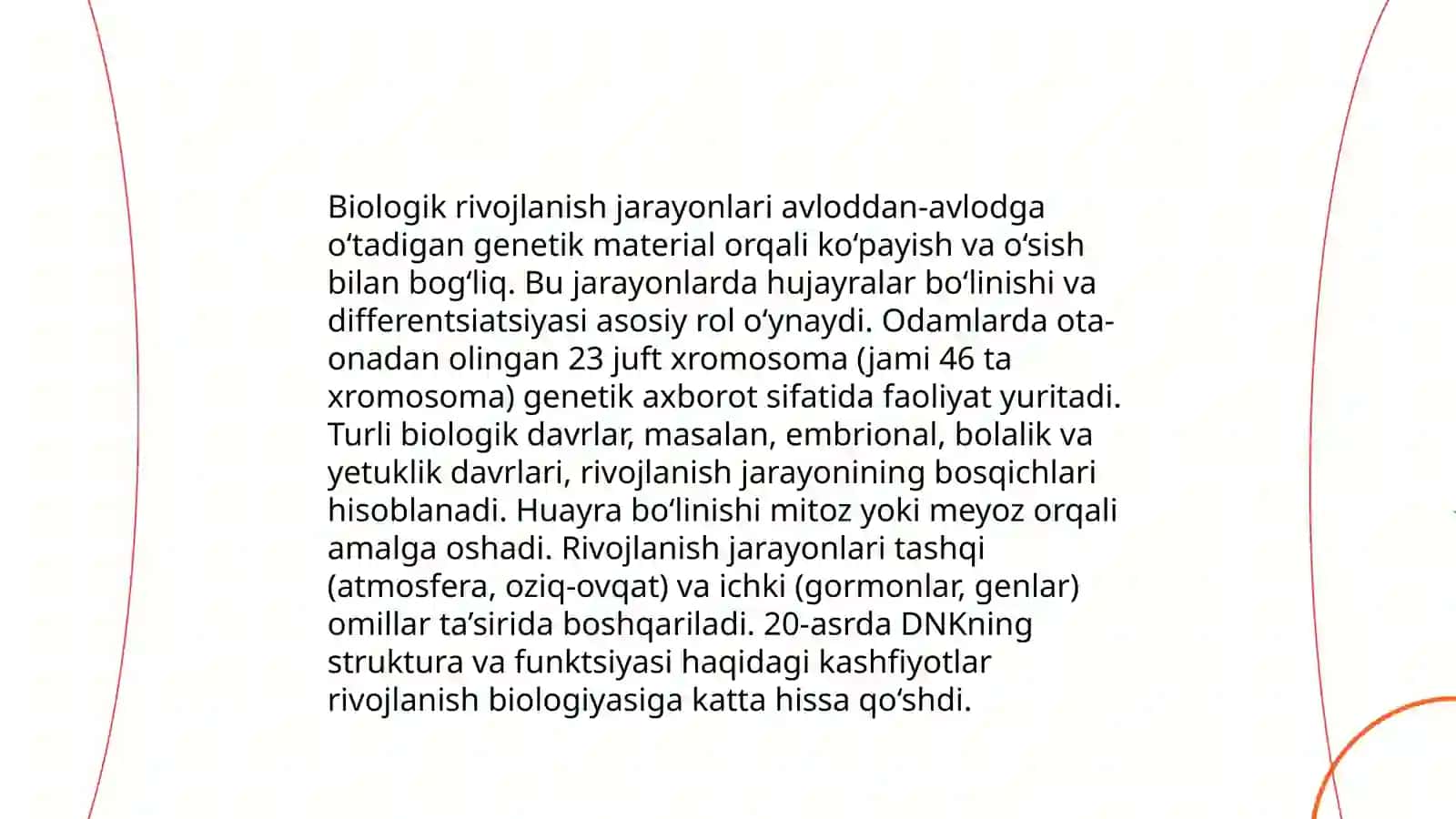 O'sish va rivojlanishning umumiy qonuniyatlari 4